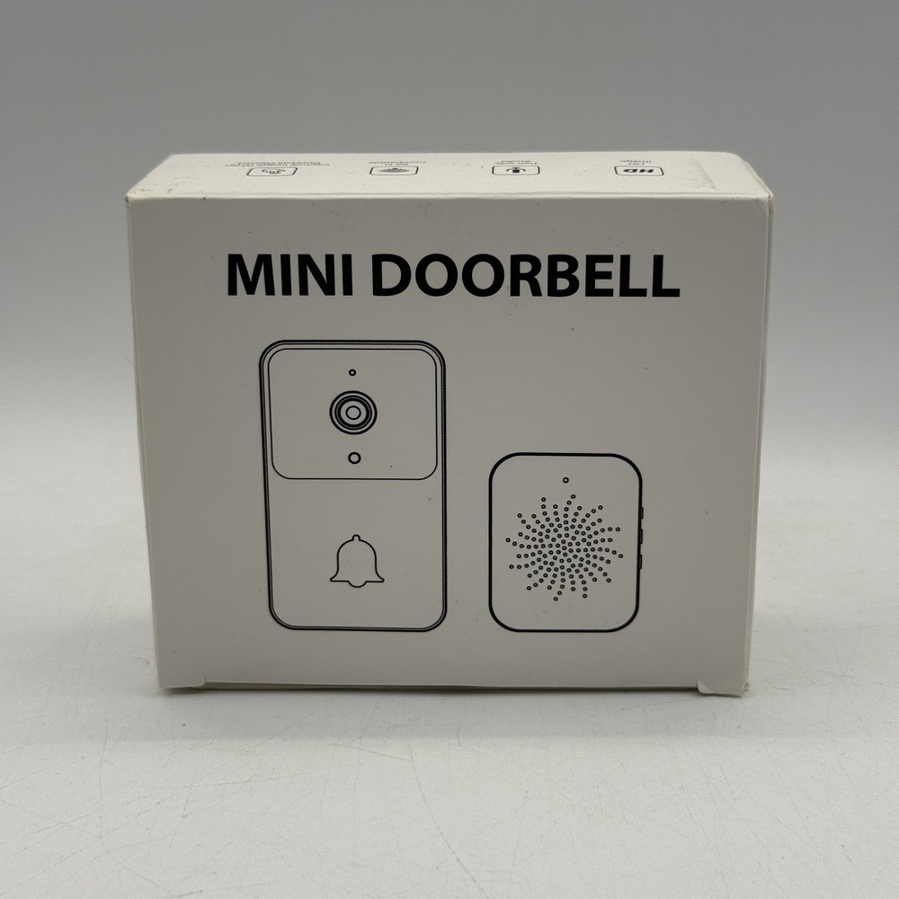 Mini Video Wireless Doorbell‎ Camera Night Vision 2 Way Audio Black